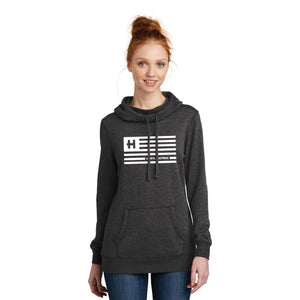 District Women’s Lightweight Fleece Hoodie "H-Flag"